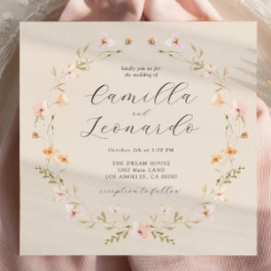 Wildflower Boho Wedding Invitation