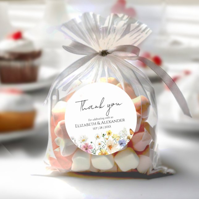 Wildflower | Boho Wedding thank you Sticker (Creator Uploaded)