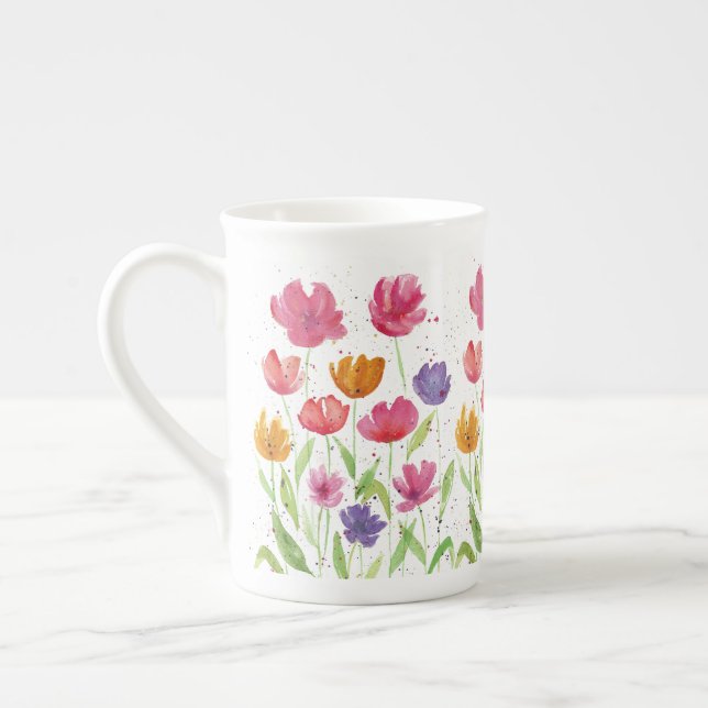 Wildflower Bone China Mug (Left)