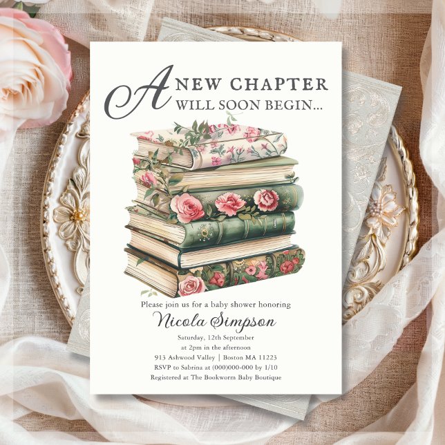 Wildflower | Book Theme Baby Shower Invitation (Creator Uploaded)