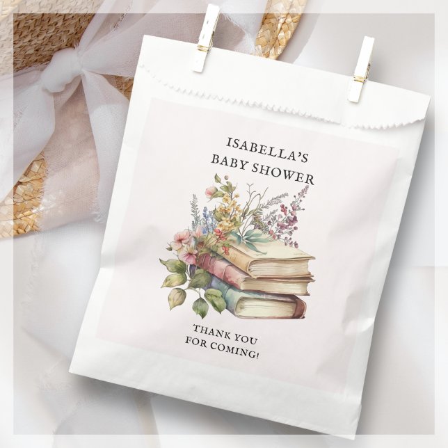 Wildflower Book Themed Baby Shower  Favour Bag (Creator Uploaded)