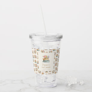Wildflower Books Baby Shower Acrylic Tumbler