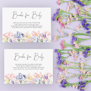 Wildflower books for baby ticket enclosure card