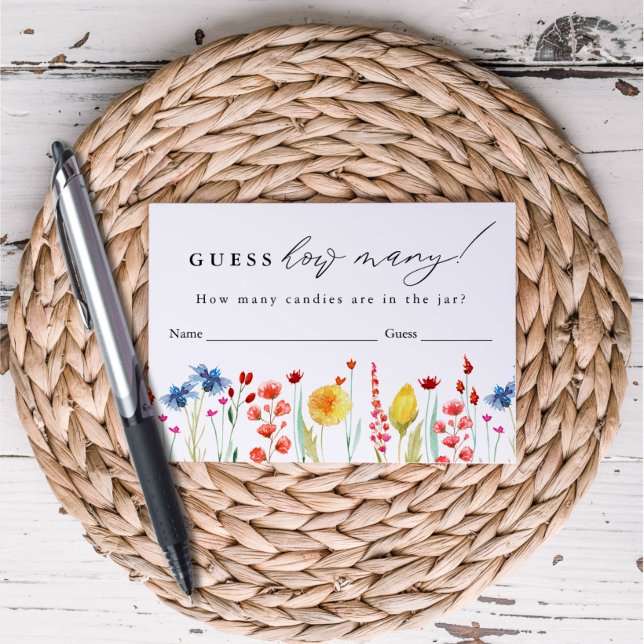 Wildflower Border Guess How Many Game Card (Creator Uploaded)