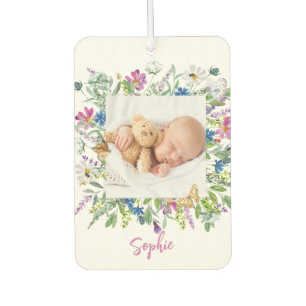 Wildflower Border Photo Car Air Freshener