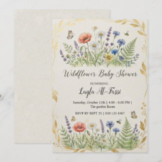 Wildflower Botanical Baby Shower Invitation