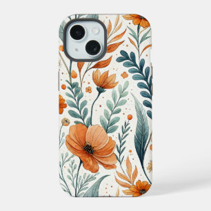 Wildflower Botanical Boho Floral Watercolor iPhone 15 Case