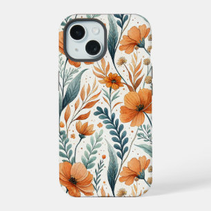 Wildflower Botanical Boho Floral Watercolor iPhone 15 Case