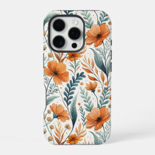 Wildflower Botanical Boho Floral Watercolor iPhone 16 Pro Case
