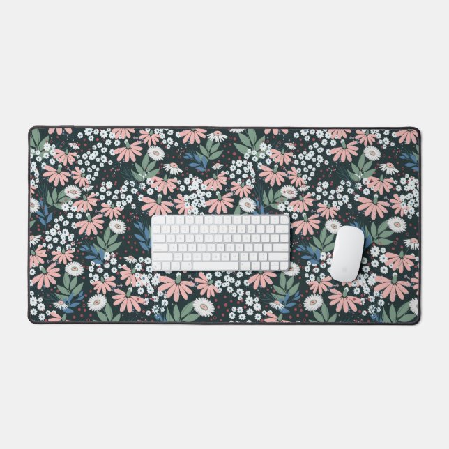 Wildflower botanical floral aesthetic desk mat (Keyboard & Mouse)