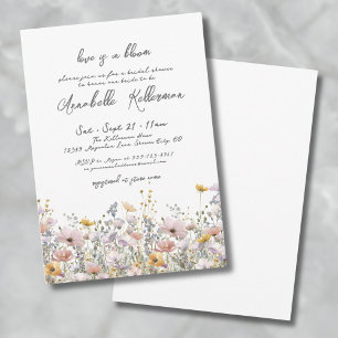 Wildflower Botanical Floral Boho Bridal Shower Invitation