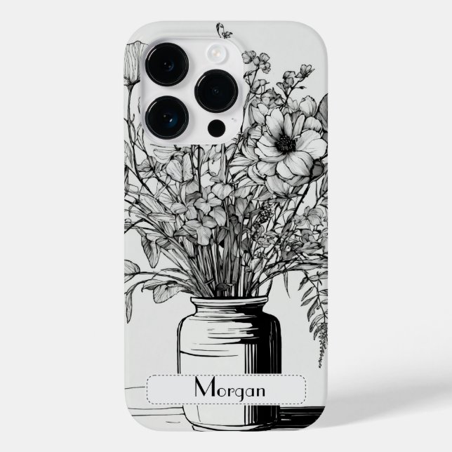 Wildflower Botanical Floral Personalised Case-Mate iPhone Case (Back)