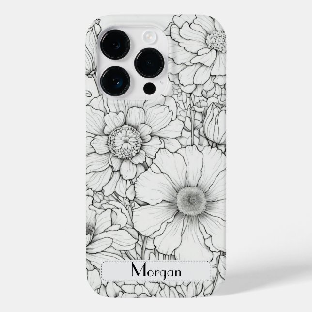 Wildflower Botanical Floral Personalised Case-Mate iPhone Case (Back)