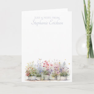 Wildflower Botanical Floral Teacher Thank You Note Card