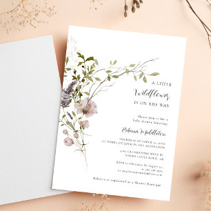 Wildflower Botanical Girl Baby Shower Invitation