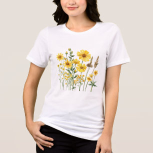 Wildflower Botanical Graphic Tri-Blend Shirt