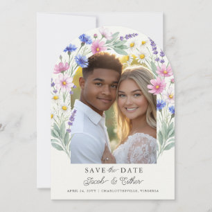 Wildflower Botanical Photo Arch QR Code Save The Date