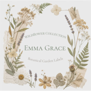 Wildflower Botanical Stickers Boho Garden Labels