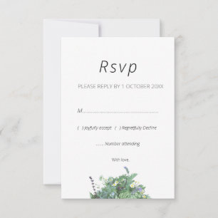 Wildflower Botanical Wedding RSVP Card