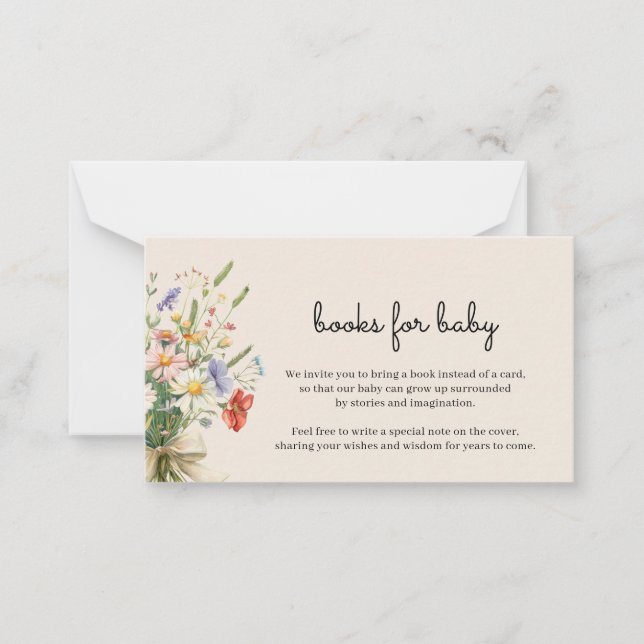 Wildflower Bouquet Books for Baby Enclosure Card (Front)
