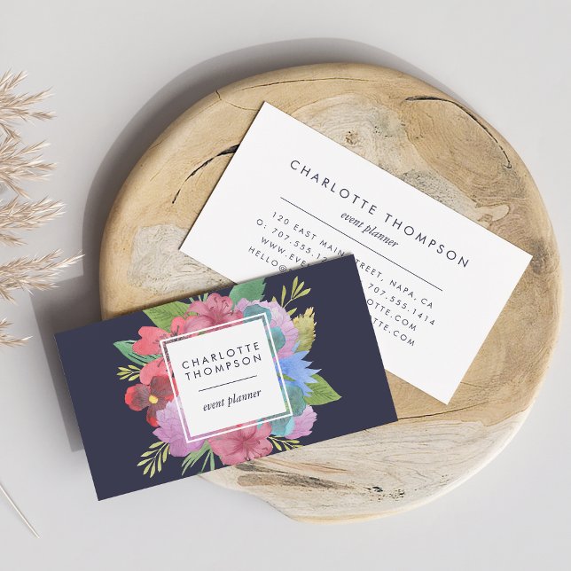 Wildflower Bouquet Double Sided Business Card (Creator Uploaded)