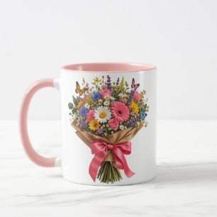 Wildflower Bouquet Double Sided Floral Coffee Mug