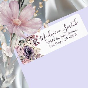 Wildflower Bouquet Individualised Return Address Label