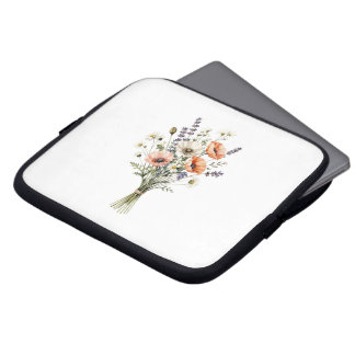 Wildflower Bouquet Laptop Case | Botanical Floral
