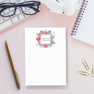 Wildflower Bouquet Personalised Post-it Notes