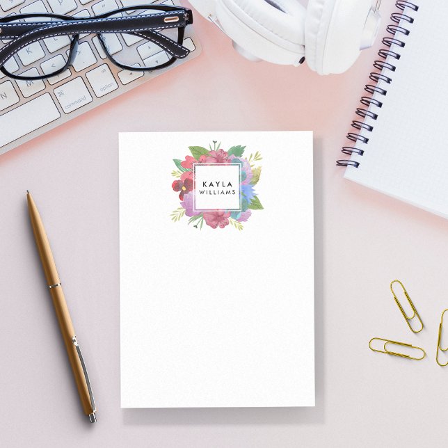 Wildflower Bouquet Personalised Post-it Notes (Creator Uploaded)