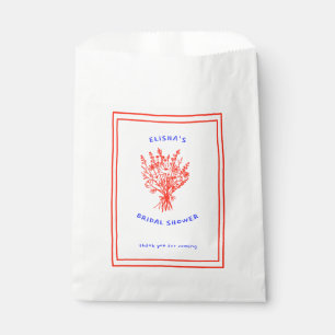 Wildflower Bouquet Rustic Whimsical Bridal Shower Favour Bag