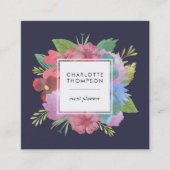 Wildflower Bouquet Square Square Business Card (Front)