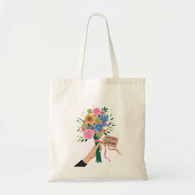 Wildflower Bouquet Tote Bag (Front)