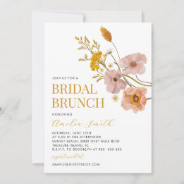 Wildflower Bridal Brunch, Bridal Shower Invitation