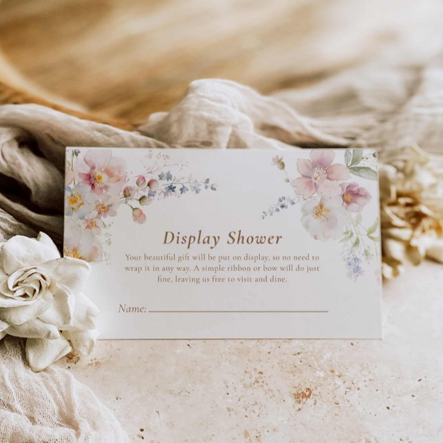 Wildflower Bridal Display Shower Enclosure Card (Wildflower Display Shower Card)