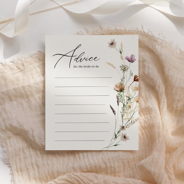 Wildflower Bridal Shower Advice Card (Creator Uploaded)