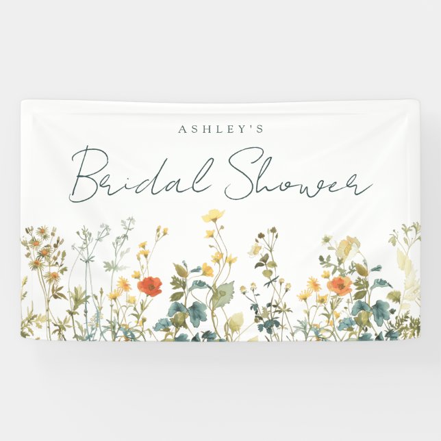 Wildflower Bridal Shower Banner (Horizontal)