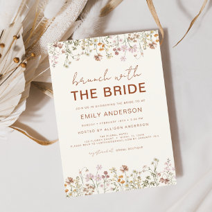 Wildflower Bridal Shower Brunch Invitations