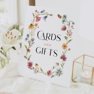 Wildflower Bridal Shower Cards Gifts Tabletop Sign