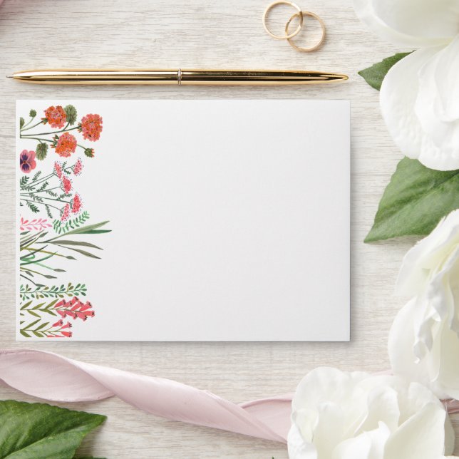 Wildflower Bridal Shower Envelope (Wedding)