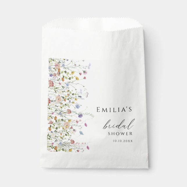 wildflower bridal shower favour bag (Front)