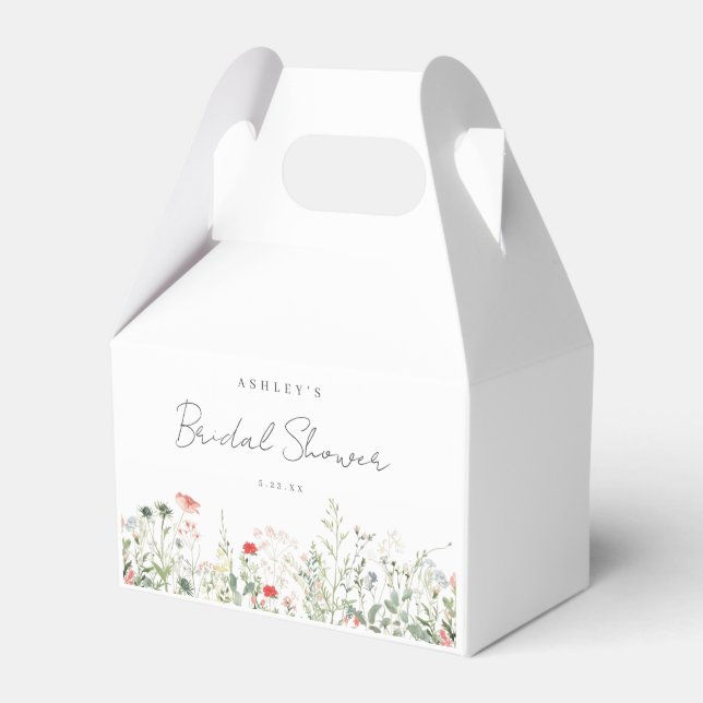 Wildflower Bridal Shower Favour Box (Front Side)