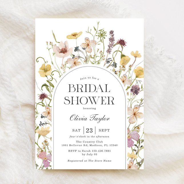 Wildflower Bridal Shower Floral Arch Invitation (Creator Uploaded)