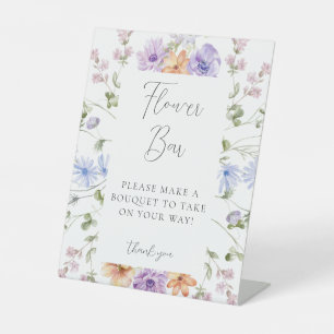 Wildflower Bridal Shower Flower Bar Sign