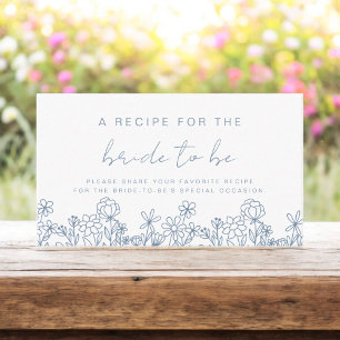 Wildflower Bridal Shower Garden Recipe Share Enclosure Card