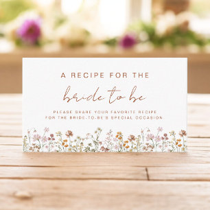 Wildflower Bridal Shower Garden Recipe Share Enclosure Card