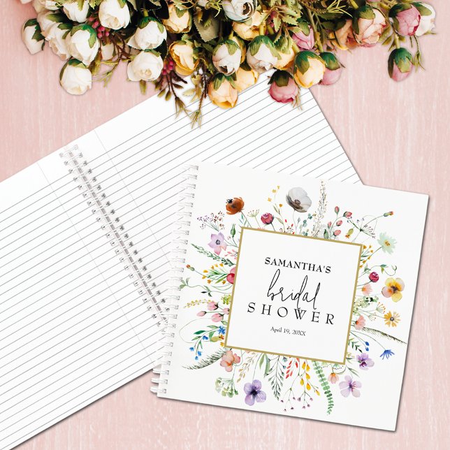 Wildflower Bridal Shower Guest Book (Wildflower bridal shower guest book)