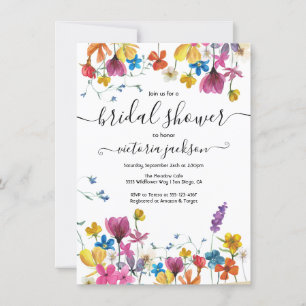 Wildflower Bridal Shower Invitation