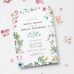 Wildflower Bridal Shower Invitation