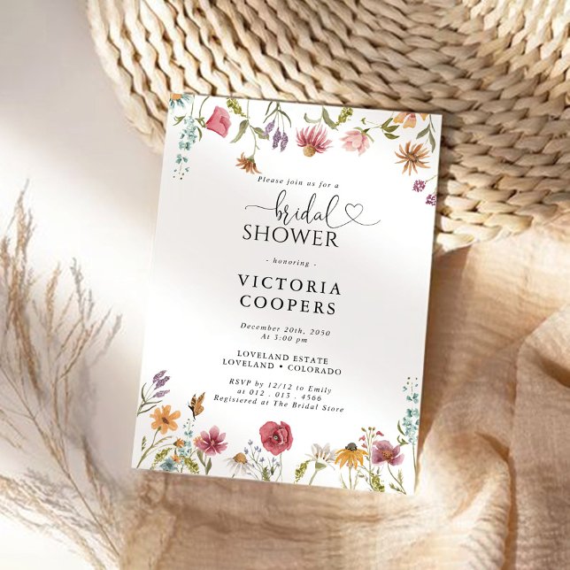 Wildflower Bridal Shower Invitation (Creator Uploaded)